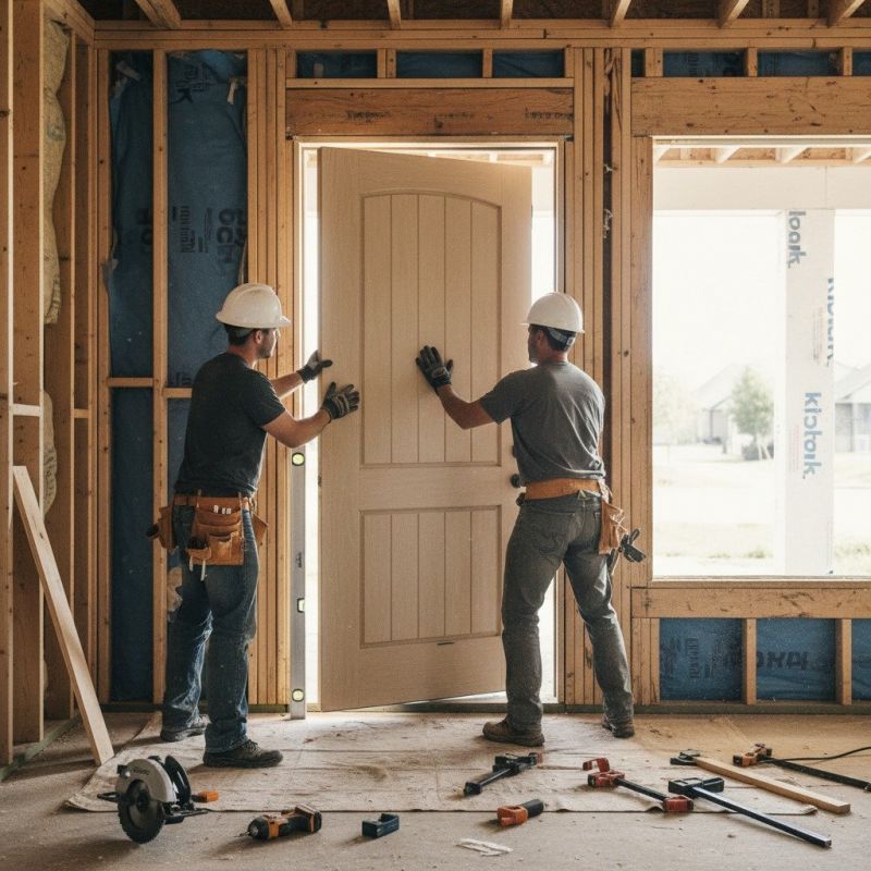 Interior Door Staining detail